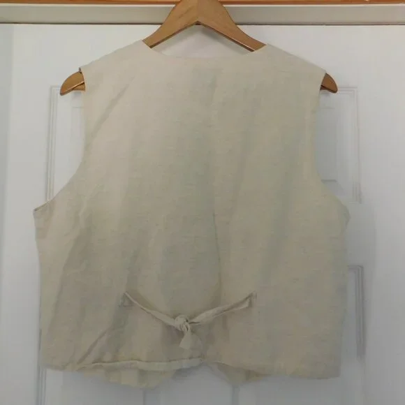 Vintage Keren Hart‎ Zebra Elephant Giraffe Vest Cotton Teacher Size Large - Picture 7 of 7